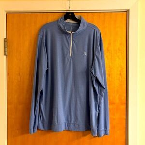 Rhoback Men’s Quarter Zip, Cornflower Blue. Size XL